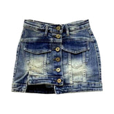 Vintage Jeans-Skort mit Knöpfen für Damen